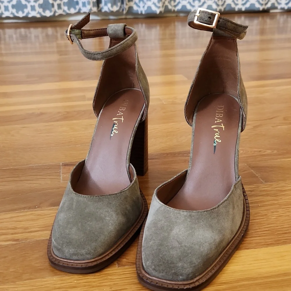 Diba True Suede Ankle Strap Heels